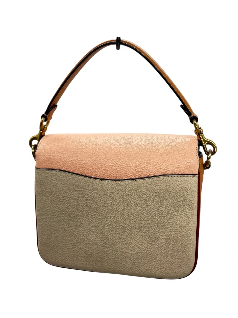 Coach Cassie Crossbody 19 in Colorblock Polished Pebbled Leather, Straps & Chain